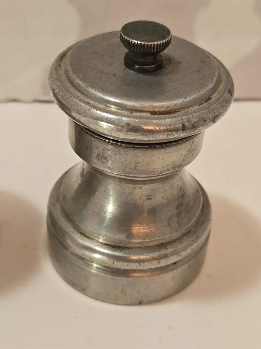 Vintage Raimond Metal Salt and Pepper Shakers - Silver Tone Made In Italy